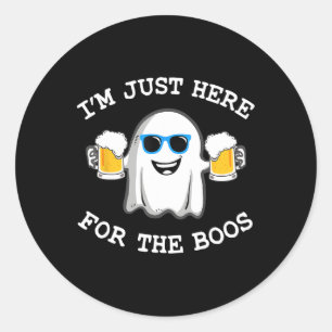 Adesivo Redondo Dia de as Bruxas engraçado Tee, estou aqui para a 