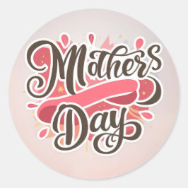 Adesivo Redondo Dia de as mães