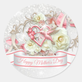 Adesivo Redondo Dia de as mães 2 feliz