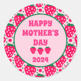 Adesivo Redondo Dia de as mães Berry Sweet
