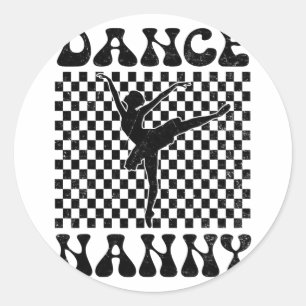 Adesivo Redondo Dia de as mães Dance Nanny Dance Lover