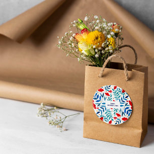 Adesivo Redondo Dia de as mães de Jardim Mágico