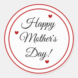 Adesivo Redondo Dia de as mães Feliz