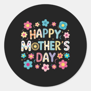 Adesivo Redondo Dia de as mães Feliz Dia de as mães Mãe Mamãe