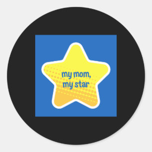 Adesivo Redondo Dia de as mães Presente Na Minha Mãe