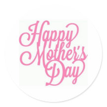 Dia de as mães rosa e branco feliz