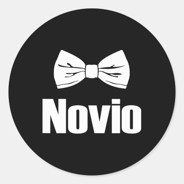Adesivo Redondo Dia de casamento do Novio (Frente)