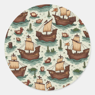 Adesivo Redondo Dia de Colombo