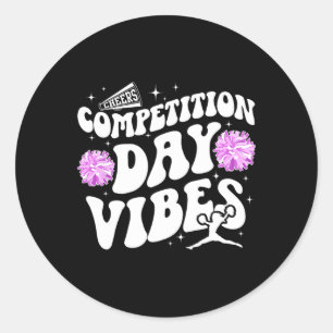 Adesivo Redondo Dia de Competição de Torcida Vibes Dia de Comp de