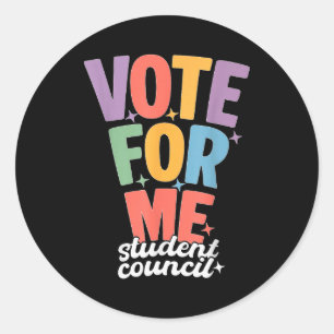 Adesivo Redondo Dia de Eleição Escolar Divertido Vote em Mim Conse