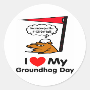 Adesivo Redondo Dia de Groundhog