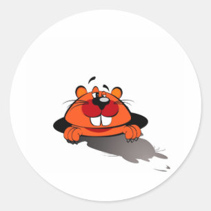 Adesivo Redondo Dia de Groundhog feliz