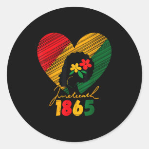 Adesivo Redondo Dia de Juneteenth mulheres negras lembrando meus a