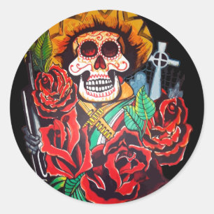 Adesivo Redondo dia de los muertos
