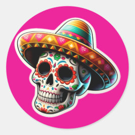 Adesivo Redondo Dia de los Muertos 2