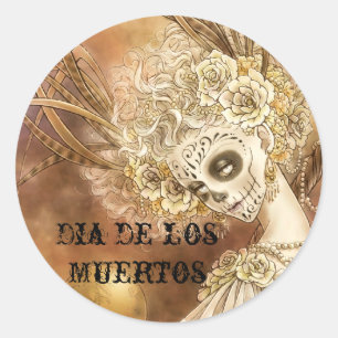 Adesivo Redondo Dia de los Muertos Round Sticker
