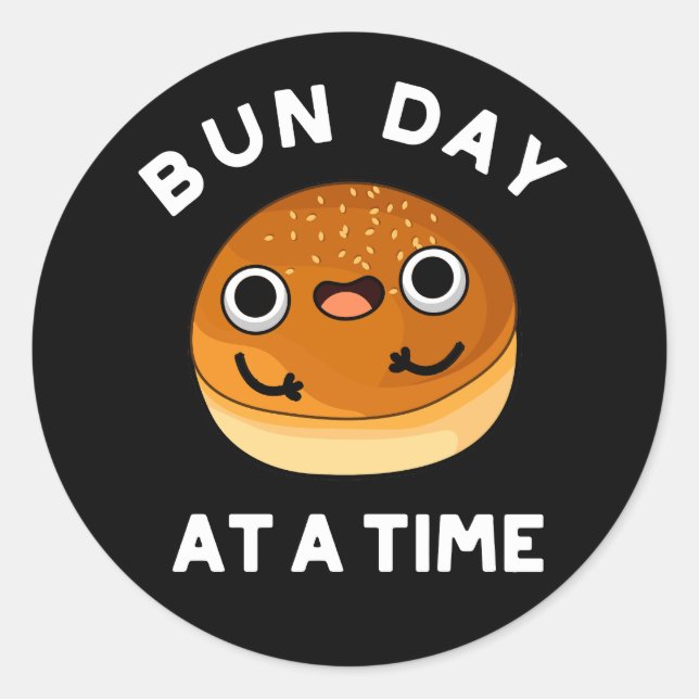 Adesivo Redondo Dia De Onda Em Uma Época Comida Engraçada Pun Escu (Frente)