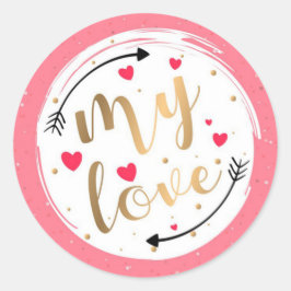 Adesivo Redondo Dia de os namorados