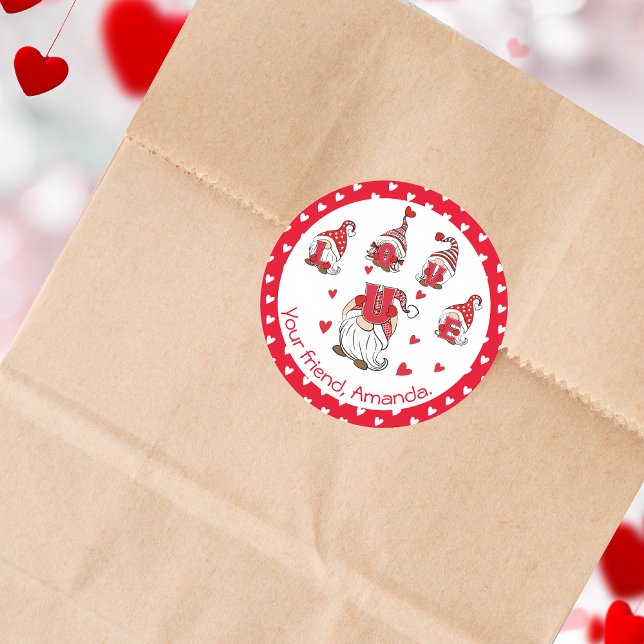 Adesivo Redondo Dia de os namorados|Aniversário|Aniversário "Love  (Criador carregado)