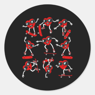 Adesivo Redondo Dia de os namorados Cardíaco Anel Painéis Meninos