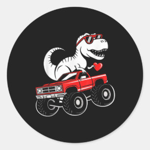Adesivo Redondo Dia de os namorados Dinossauro Monstro Garotos De 