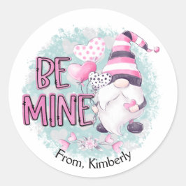 Adesivo Redondo Dia de os namorados Gnome