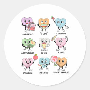 Adesivo Redondo Dia de os namorados Groovy Maestra Professor espan