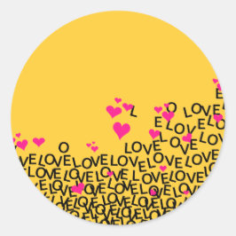 Adesivo Redondo Dia de os namorados Love Sticker