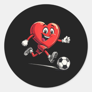Adesivo Redondo Dia de os namorados Que Joga Futebol Para Meninos