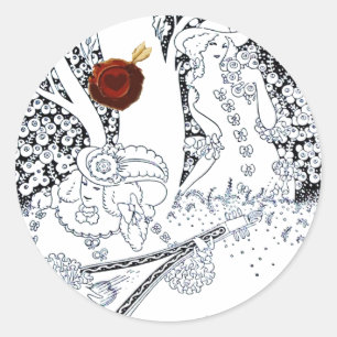 ADESIVO REDONDO DIA DE OS NAMORADOS ROMÂNTICO AMAVA CORAÇÃO DE SEA