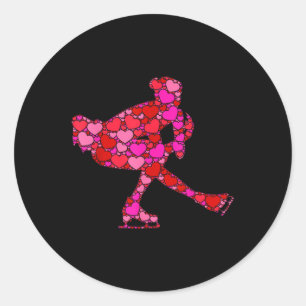 Adesivo Redondo Dia de os namorados Vermelho Cor-de-Rosa Meninas -