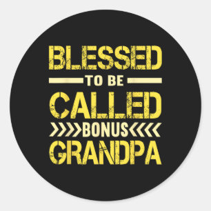 Adesivo Redondo Dia de os pais Bonus Grandpa