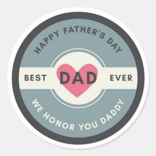 Adesivo Redondo Dia de os pais Classic Round Sticker