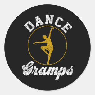 Adesivo Redondo Dia de os pais Dance Gramps Dance Lover