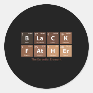 Adesivo Redondo Dia de os pais de Espetáculo Negro Pai Essencial