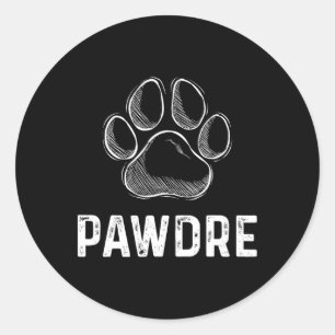 Adesivo Redondo Dia de os pais De Gato Ou Cão Único Mens Pawdre Gi