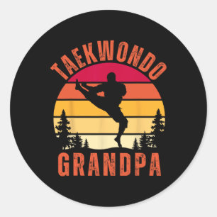 Adesivo Redondo Dia de os pais dos avós Taekwondo Avô