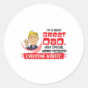 Adesivo Redondo Dia de os pais Fantástico do Mens Trump _1