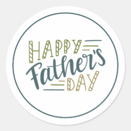 Adesivo Redondo Dia de os pais Feliz