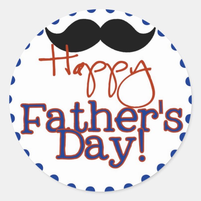 Adesivo Redondo dia de os pais feliz (Frente)