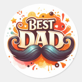 Adesivo Redondo dia de os pais feliz