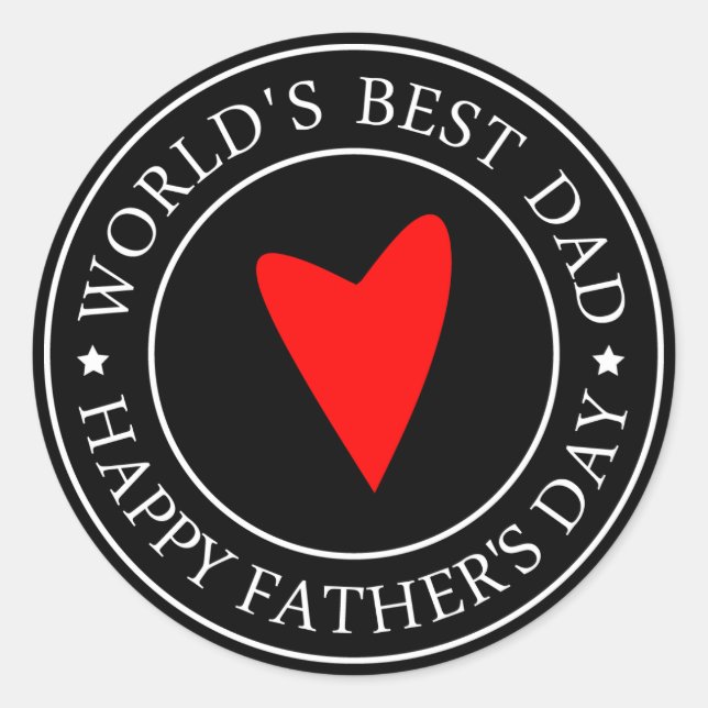 Adesivo Redondo Dia de os pais Feliz - Selo (Frente)