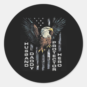 Adesivo Redondo Dia de os pais Heroico protetor Do Pai Do Hussein 