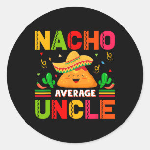 Adesivo Redondo Dia de os pais Média Tio Família Homens Nacho