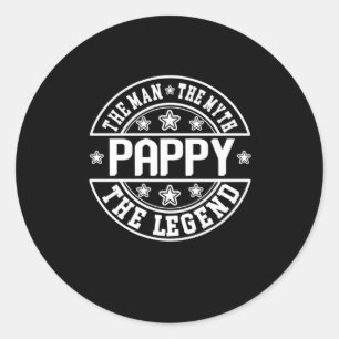Adesivo Redondo Dia de os pais  Pappy O Homem O Mito A Lenda