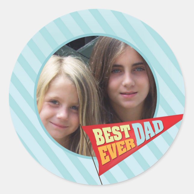 Adesivo Redondo Dia de os pais Pennant (Frente)