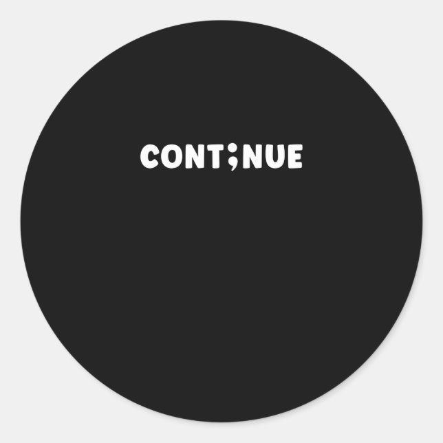 Adesivo Redondo Dia de Prevenção do Suicídio em Semicolon (Frente)