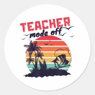 Adesivo Redondo Dia De Professora Modo De Professora Desligado 10