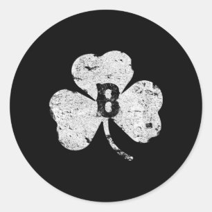 Adesivo Redondo Dia de São Patrício Boston Shamrock Irlandês Angus
