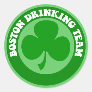 Adesivo Redondo Dia de São Patrício de Boston